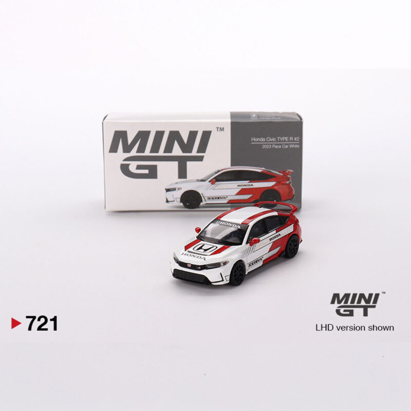 Mini GT Honda Civic Type R #2 2023 Pace Car White