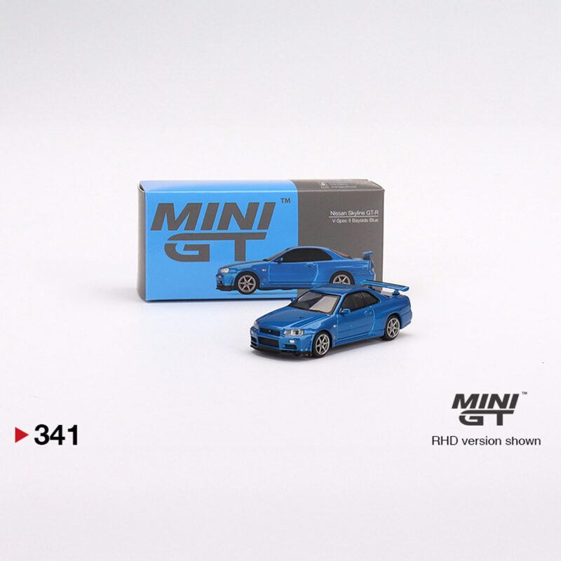 Mini GT Nissan Skyline GT-R (R34) V-Spec – Bayside Blue