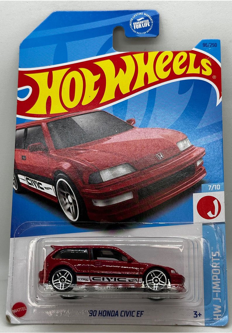 Hot wheels - 90 HONDA CIVIC EF ROJO HKJ16