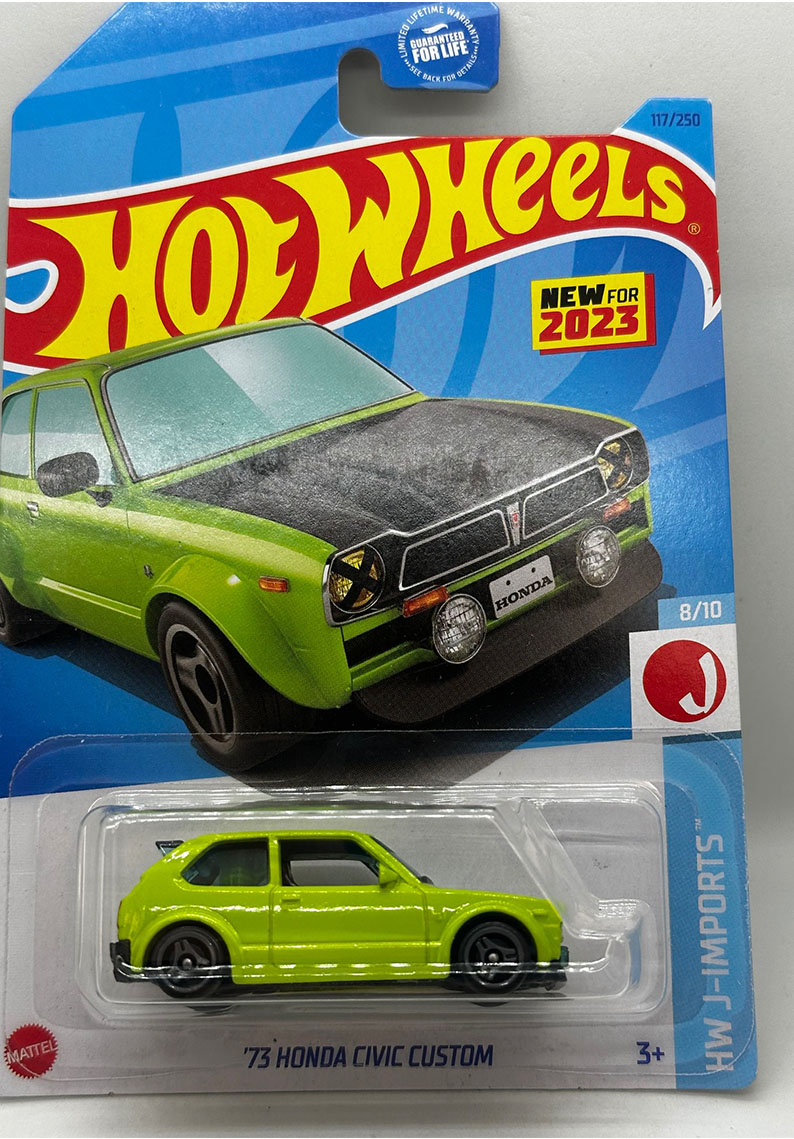 Hot wheels - 73 HONDA CIVIC CUSTOM (VERDE)	HKG40