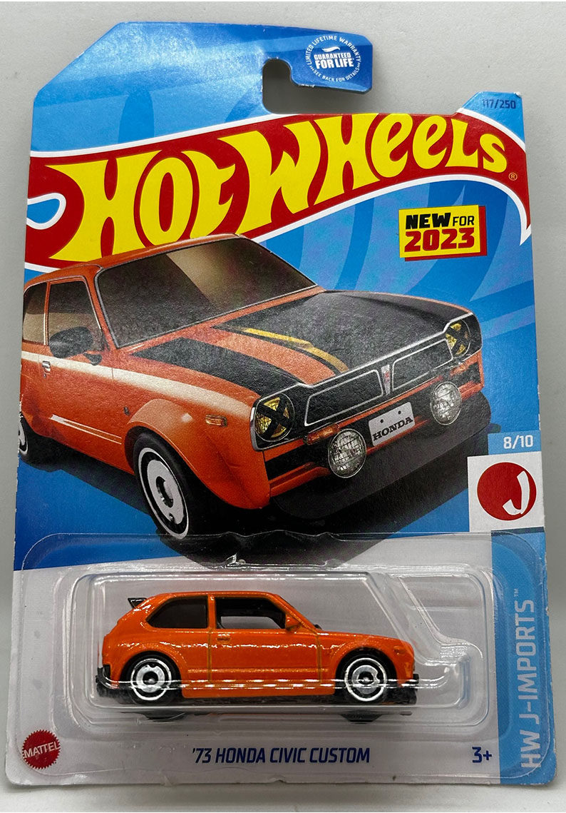 Hot wheels - 73 HONDA CIVIC CUSTOM (NARANJA)	HKK67