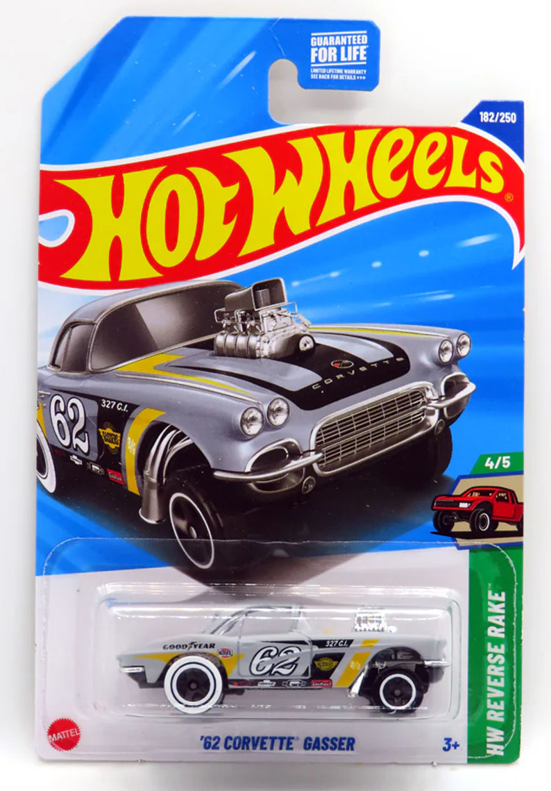 Hot wheels - '62 CORVETTE GASSER GRIS - JBB08