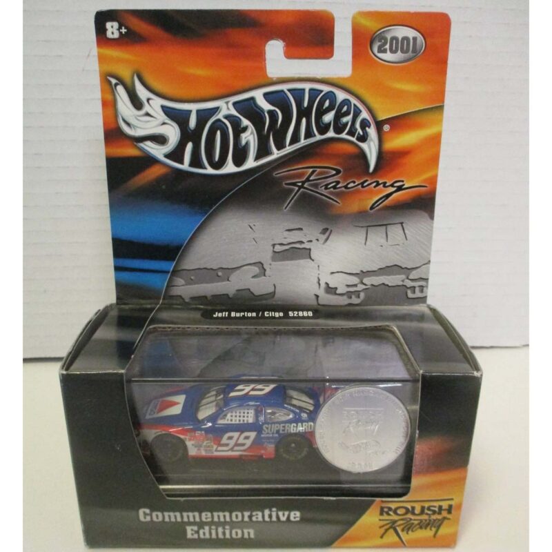 Hot Wheels - Roush Racing Commemorative Edition #99 Jeff Burton Car + Coin
